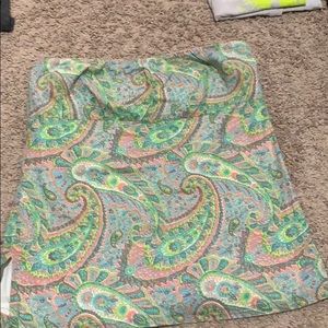 J. Crew floral strapless top